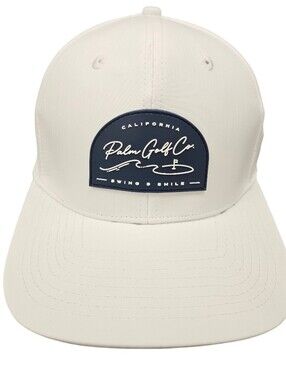 PALM GOLF $35 performance Rainbow Swing & Smile Snapback Hat White one size